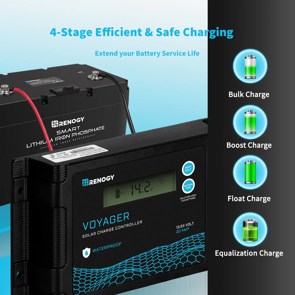 New Edition Voyager 10A PWM Waterproof Solar Charge Controller - Image 5