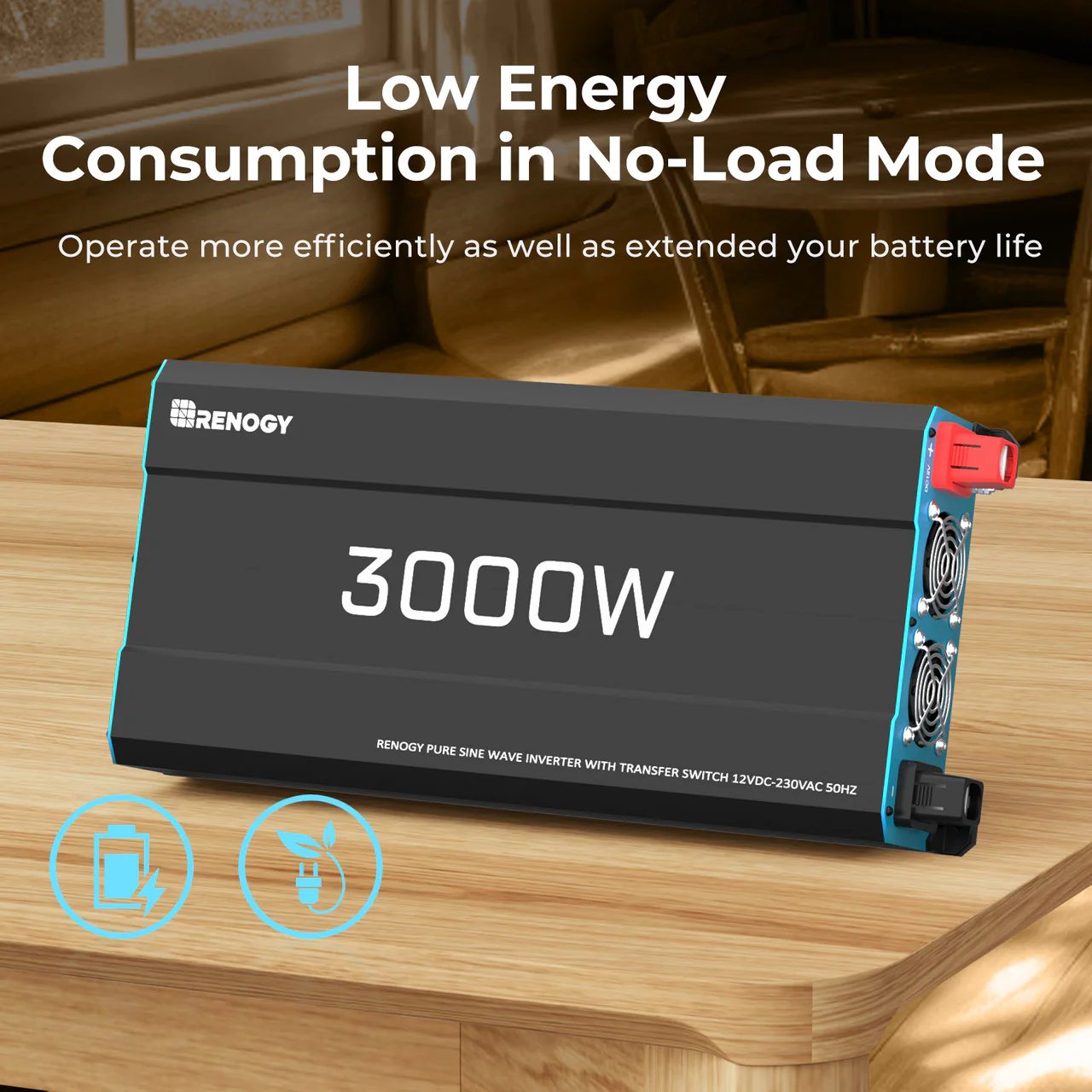 3000W 12V to 230V/240V Pure Sine Wave Inverter (with UPS Function) - Image 6