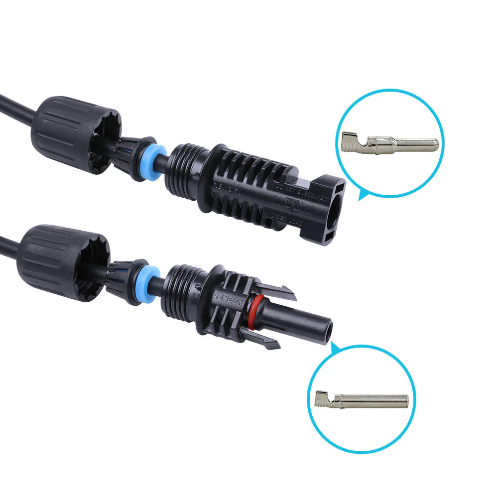 Solar Extension Cables With PV Connectors One Pair Red+Black - Image 5